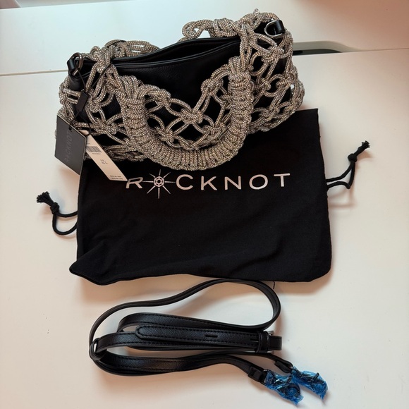 Rocknot - Anthropologie - The Transformer Bag Crystal and Black NWT Stunning - Picture 9 of 12